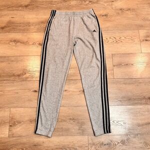 Adidas Youth XLarge XL Gray Track Pants Athletic Jogger Sweatpants‎ 3 Stripe